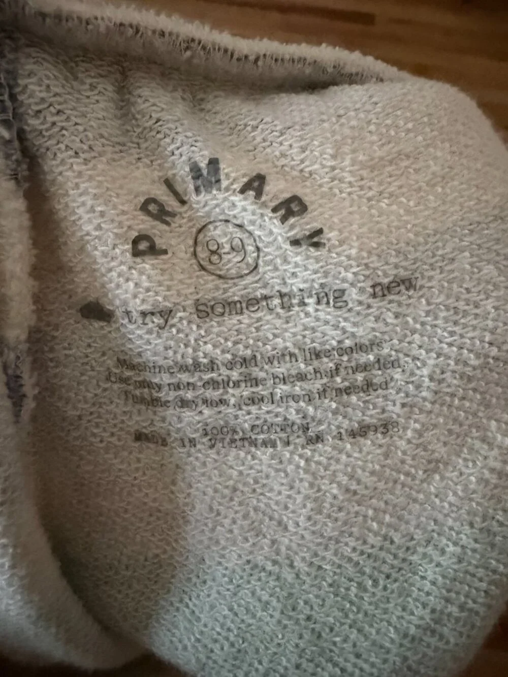 Primary worn once